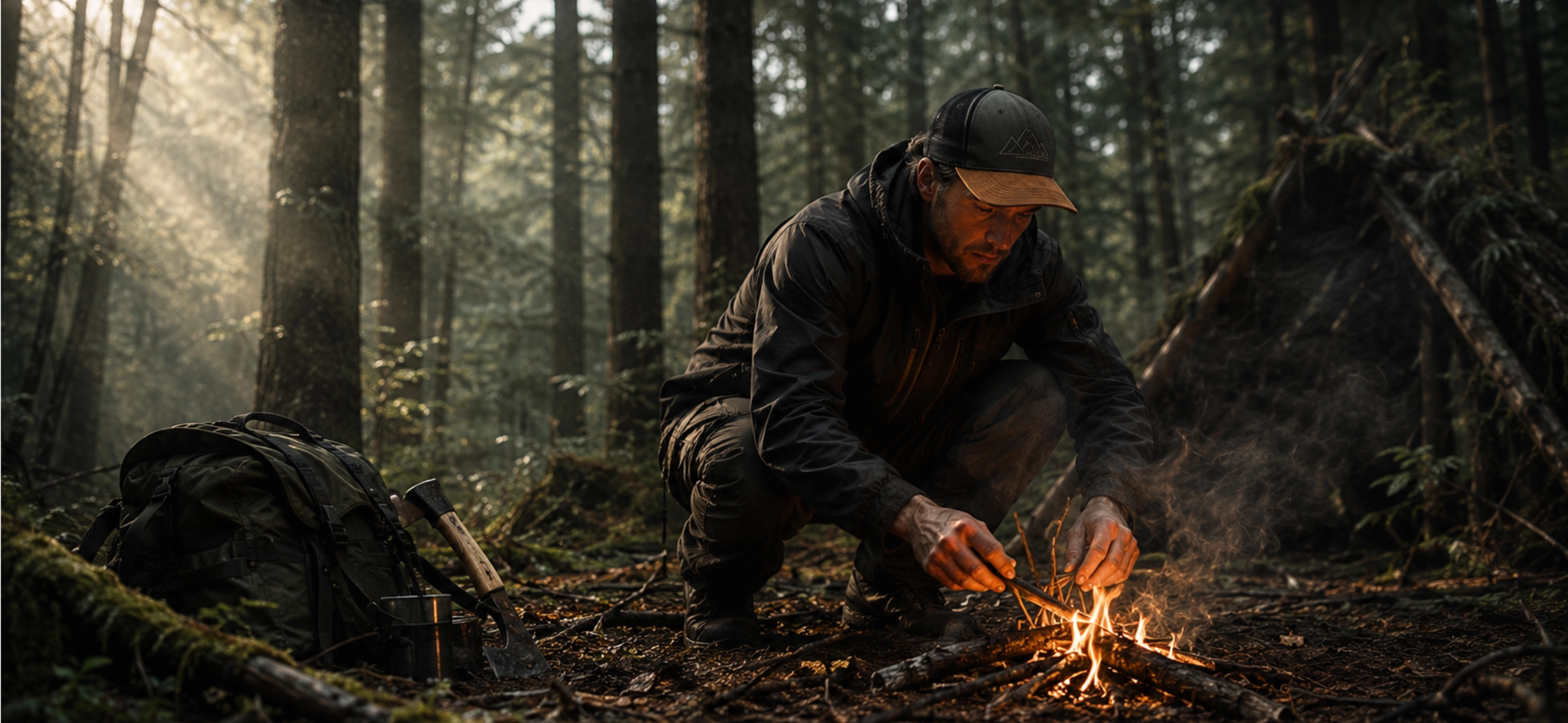 Oriëntatie in het bos met kaart en kompas